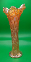 Vintage Fenton Marigold Carnival Glass Vase
