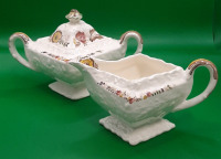 Vintage Masons Ironstone Cream and Sugar