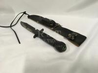 Hunting Knife with Compass and Sheath