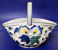 H.J. Wood " Persian Blue " Staffordshire England Basket