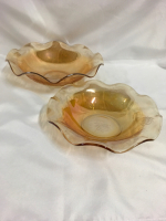 Depression Carnival Glass Marigold Bowls