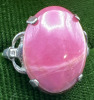 Antique Sterling Silver Rhodochrosite Ring