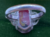 Antique Sterling Silver Rhodochrosite Ring - 3