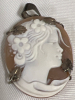 Shell Cameo Pendant in Sterling Silver - 3