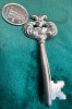 Sterling Key & Sterling Wreath Brooches - 3