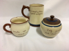 Torquay Pottery Tankard Cream Sugar - 5