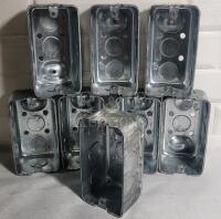 NEW - Single Device / Utility Box w/Rounded Corners , 4"&times;2" , 8 Boxes - New