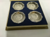 Val St Lambert Crystal Ashtrays Boxed - 3