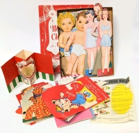 Vintage Paper Dress-Up Dolls, Letters, Cards & Valentine's Day Cards (All Written In)