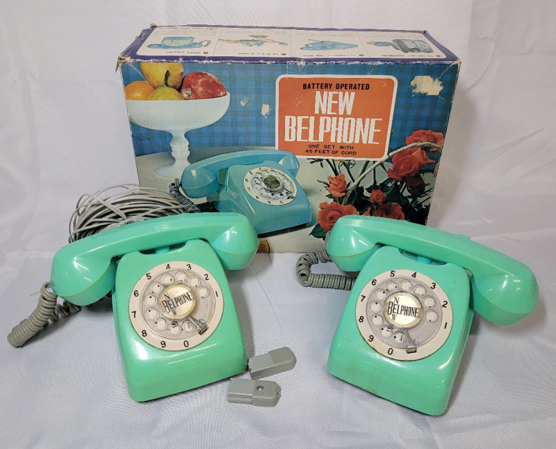 Vintage 1970s NEW BELPHONE Intercom Telephone Set with Original Box