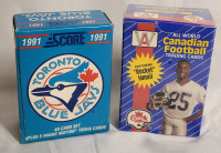 1991 CFL Football Trading Card Set & 1991 Score Toronto Blue Jays Trading Card Set