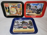 Coca-Cola 13"&times;10" Advertising Drink Trays , Three (3) Trays