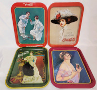 Coca-Cola 10 3/4"&times;14 3/4" Advertising Drink Trays , Four (4) Trays