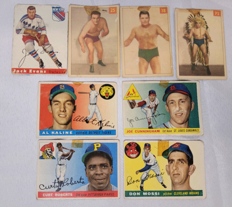 Vintage 1950s/60s Hockey , Baseball & Wrestling Trading Cards , Condition Various