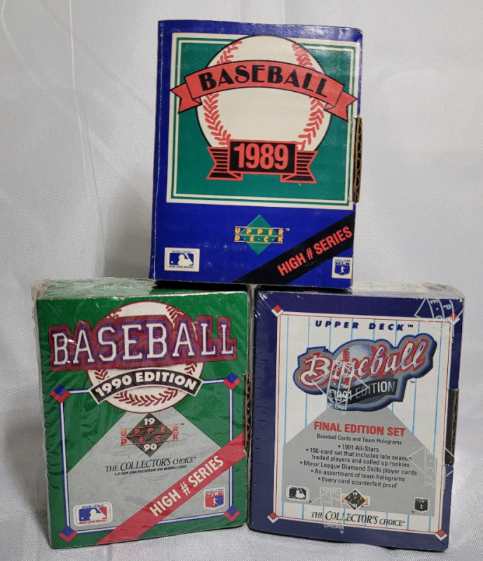 1989 , 1990 & 91 Upper Deck MLB Baseball High Number Series and Traded Sets