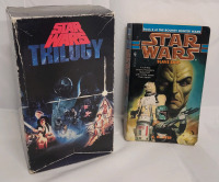 Vintage Star Wars VHS Movie Trilogy Episodes IV , V & VI plus Star Wars Slave Ship Novel