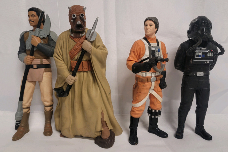 Vintage 10" Star Wars Action Figures , No Moving Parts . Four (4) Action Figures