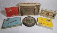 Vintage Cigarette Tins & Cigar Box