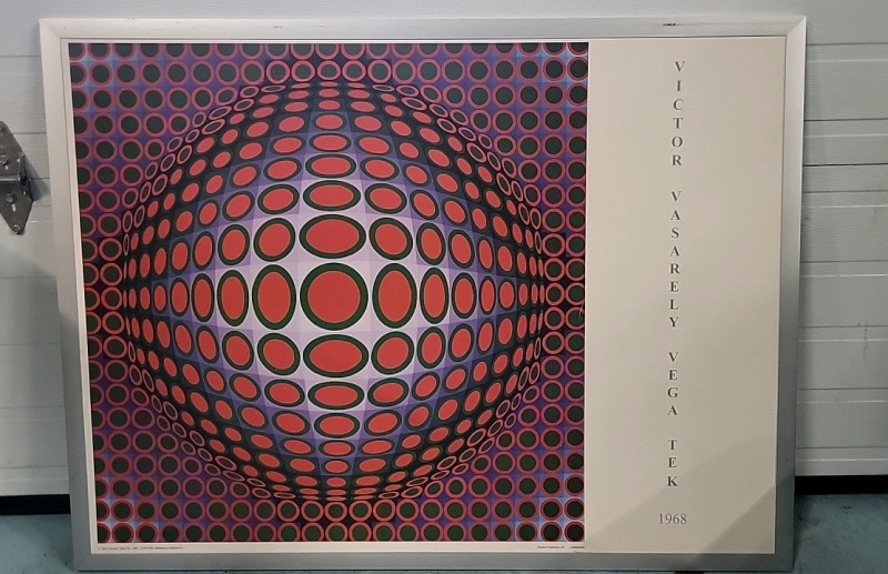 1968 Victor Vasarely Vega Tek Peint - 47"&times;35"