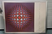 1968 Victor Vasarely Vega Tek Peint - 47"&times;35"
