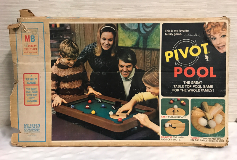 Vintage Milton Bradley Pivot Pool Game