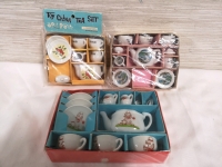 3 Vintage Children's Toy Miniature Tea Sets