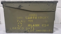 Vintage 7.62mm Cartridge Ammo Can - 12"&times;7"&times;6"
