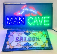 Light Up MAN CAVE & Saloon Signs
