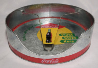 Coca-Cola Metal Outdoor Napkin Holder , measures 9.5" diameter