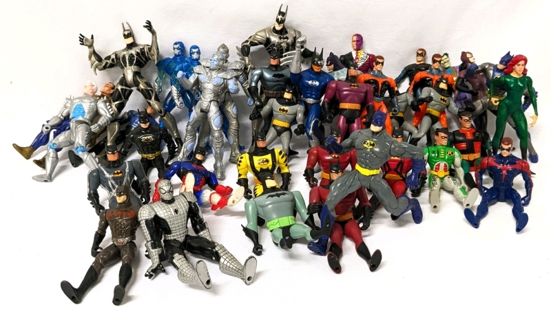 A BATtalion of Batman (BatMen?) Sidekicks & Villains + One Very Lost Spider-Man