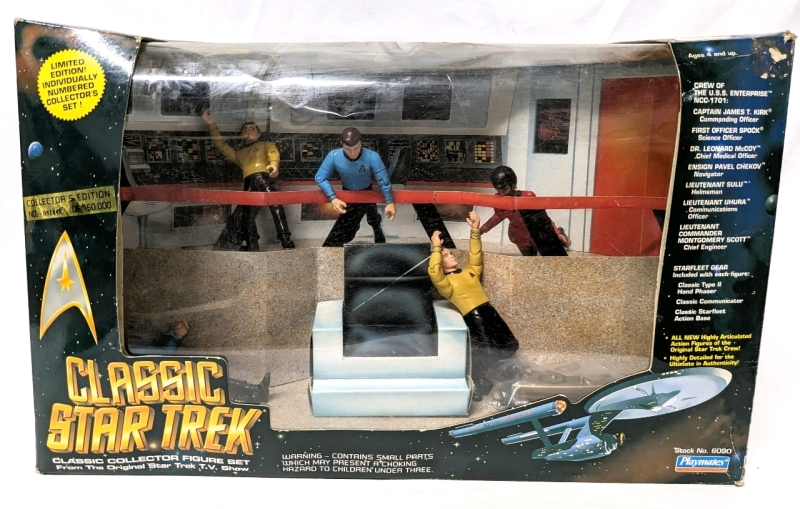 Vintage Limited Edition STAR TREK Classic Collector Figures with Original Box (No. 81,448 of 150,000) Missing McCoy & Scotty