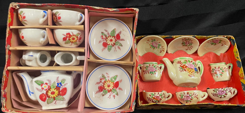 2 toy China Tea sets