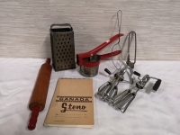 Vintage Kitchen Tools - Hand Mixers, Rolling Pin ++
