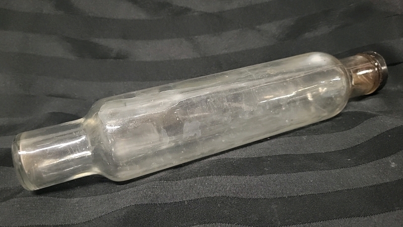 Vintage Glass Rolling Pin - 14" Long