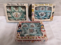 3 Vintage Children's Miniature Toy Tea Sets - Japan