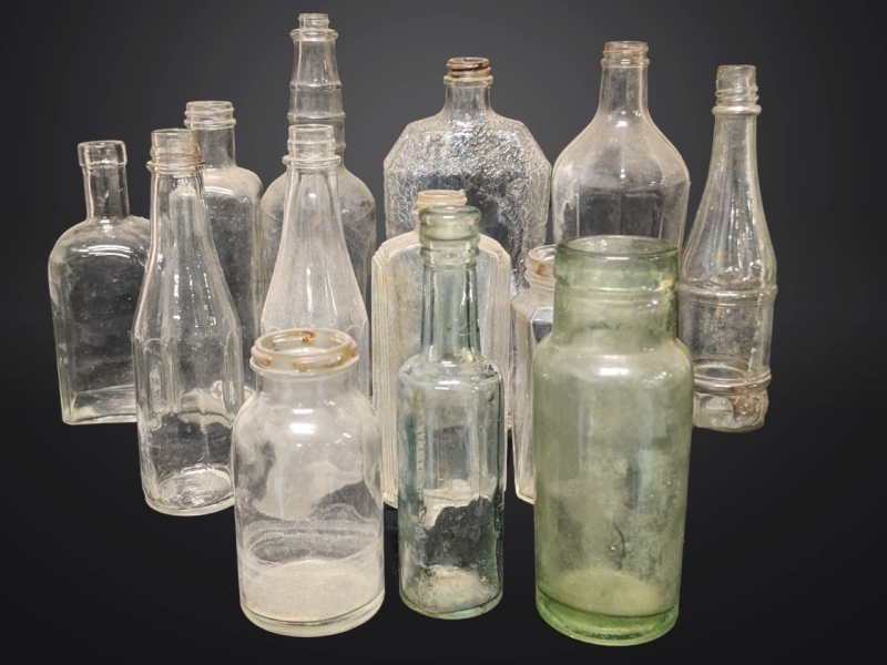 Collection of Vintage Glass Bottles