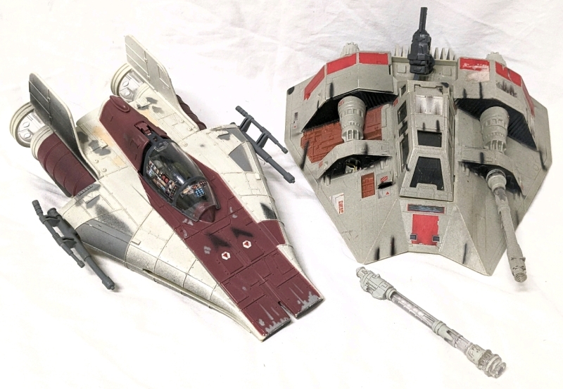 Vintage STAR WARS Snow Speeder & A-Wing Fighter