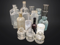 Collection of Vintage Glass Bottles & Jars