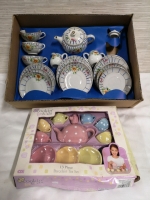 2 Vintage Children's Toy Tea Sets - Made in Japan