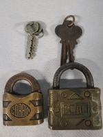 2 Vintage Padlocks - Corbin & Seal - 1 As Is