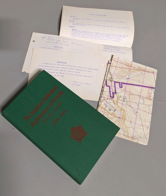 The Argyll and Sutherland Highlanders of Canada Book, with Maps, Warning Orders And Exercise Orders.