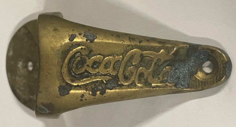 Vintage DRINK COCA-COLA Wall Bottle Opener patina present