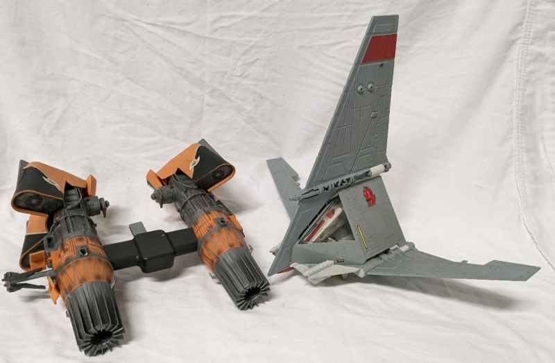 Vintage Star Wars Pd Racer & Imperial Ship Toys 1997