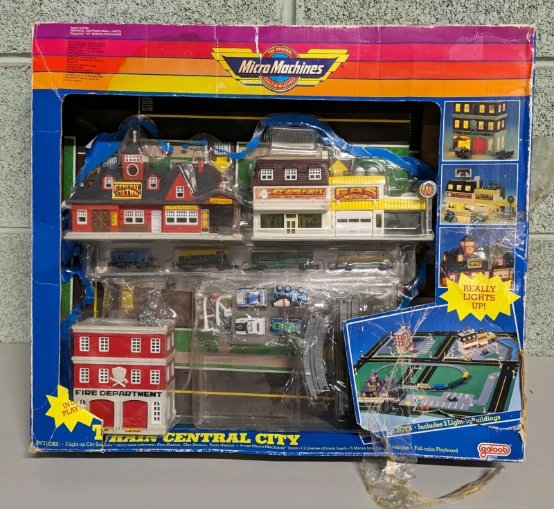 Vintage Micro Machine Train Central City Play Set