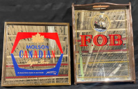 2 Vintage Beer Advertising Mirrors