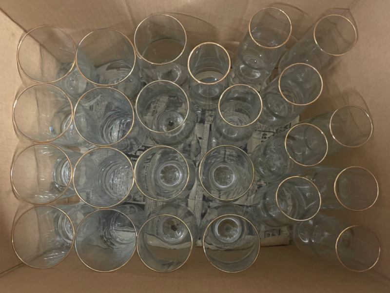 27 Various Sizes Drinking Glasses