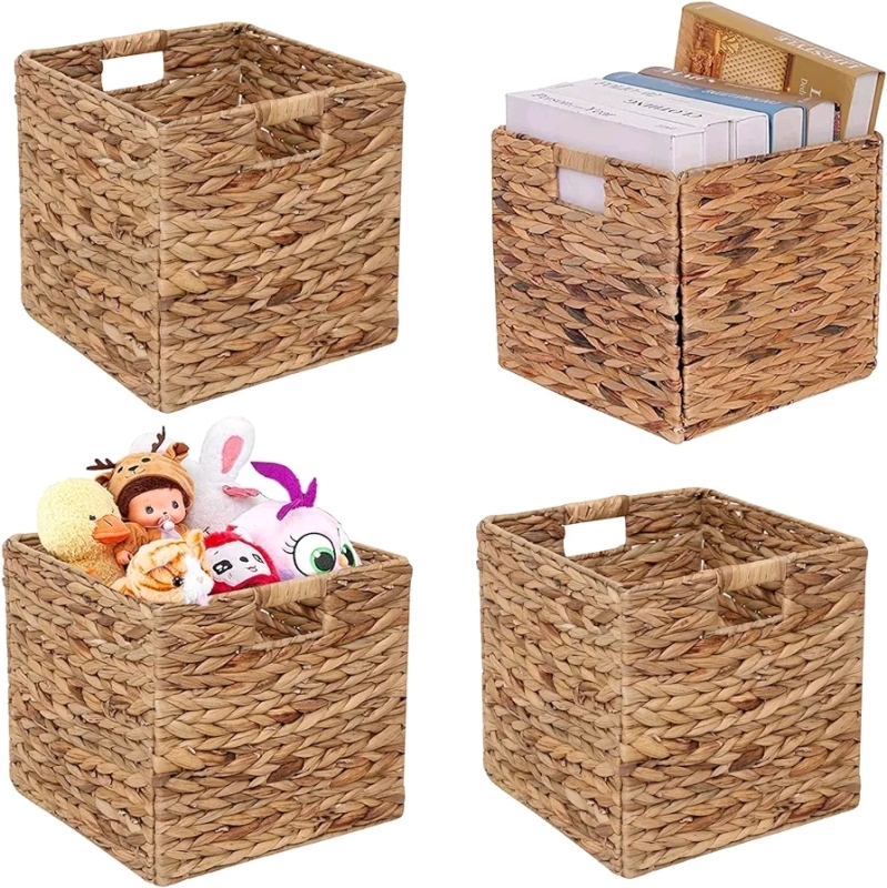 JGJCYO9 Storage Baskets Wicker Cube Baskets , Set of 4 pcs . New in box