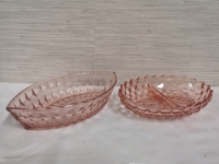 2 Vintage Pink Depression Glass