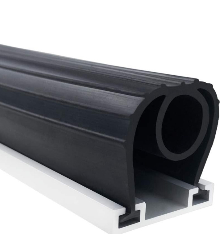 Bowsen garage door bottom seals with aluminum tracks retainer model: seal track - 16ft