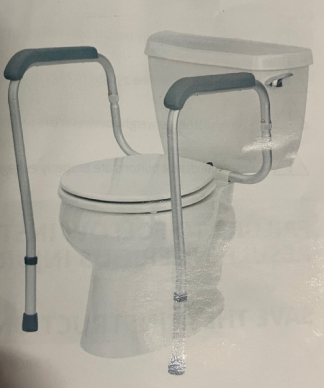 Midline Foldabke Toilet Safety Rail adjustable bracket 18&rdquo; - 24&rdquo;